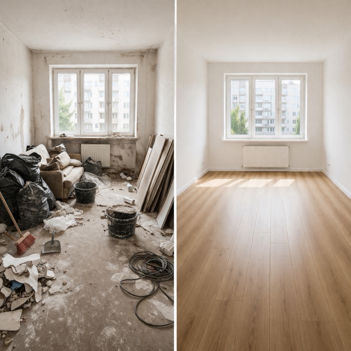 Wywoz meblio | proznianie mieszkan | sprzatanie po remontach