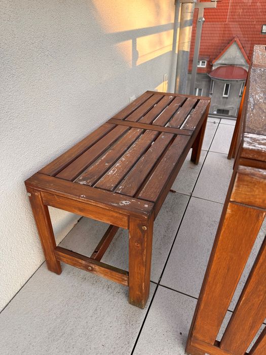 Zestaw ogrodowy Ikea Applaro - 4 krzesła 2 leżaki 1 stół 1 ławka