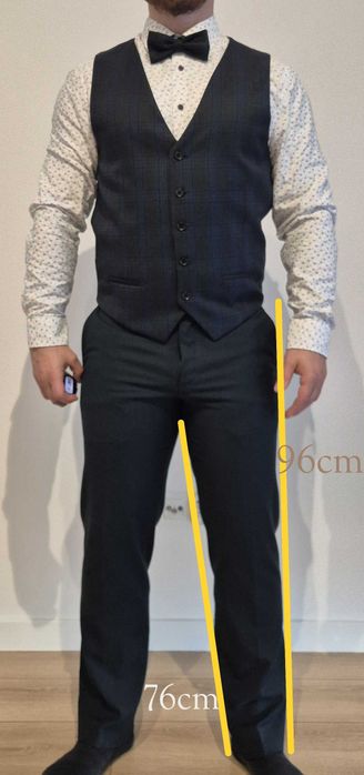 Garnitur męski ciemno zielony