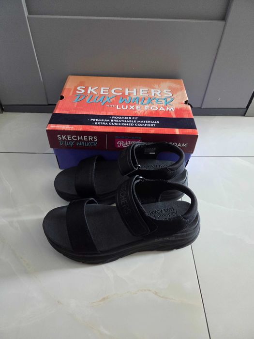 Sandały sportowe czarne skechers 40