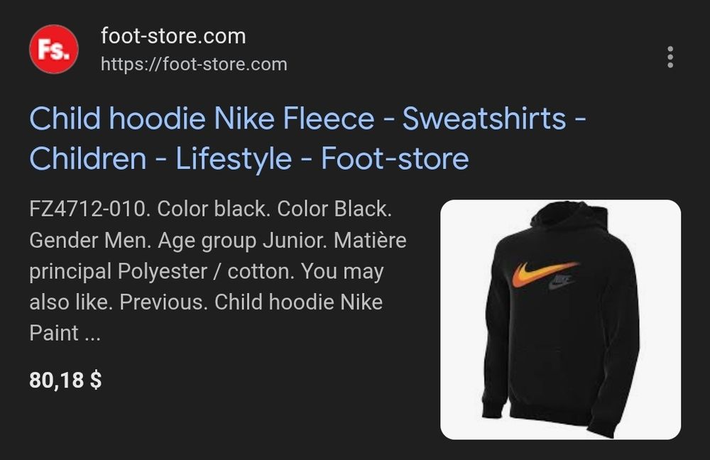 Худі Nike NSW double Swoosh black big logo (Розмір S)