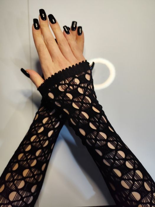 Rękawki mankiety z siateczki ozdobne rękawki vintage retro alternative