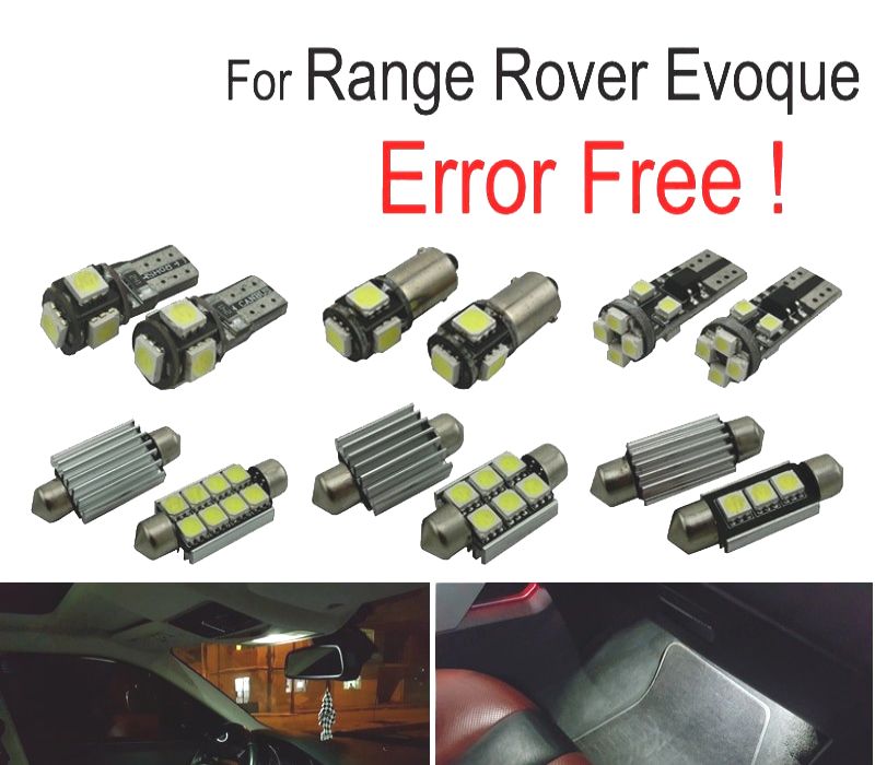 KIT COMPLETO 10 LAMPADAS LED INTERIOR PARA LAND ROVER EVOQUE 14-16