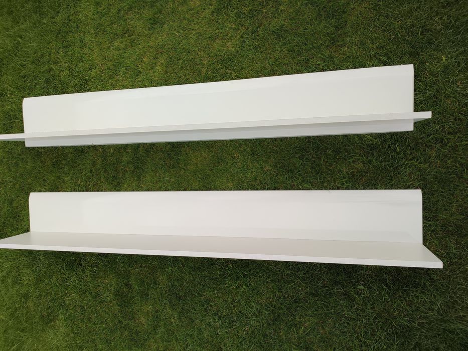 Półki białe wysoki połysk 152 cm 2 szt.