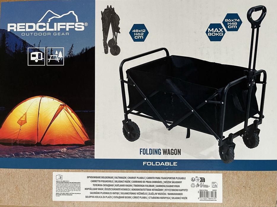 Nowy składany wózek transportowy Redcliffs Folding Wagon 80 kg