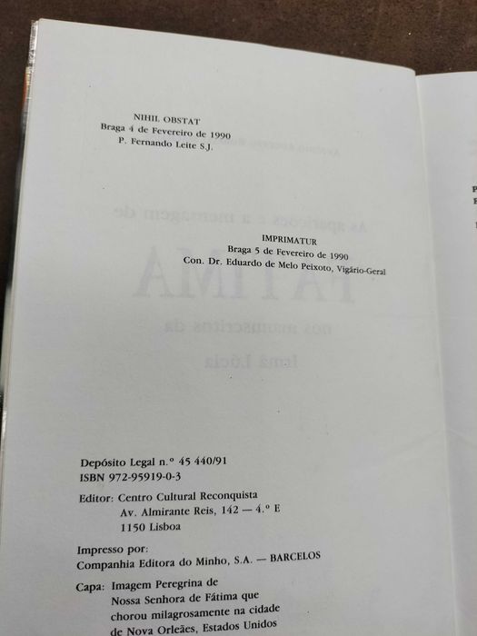 Livro " As Aparições e a Mensagem de Fátima "(CXL1)