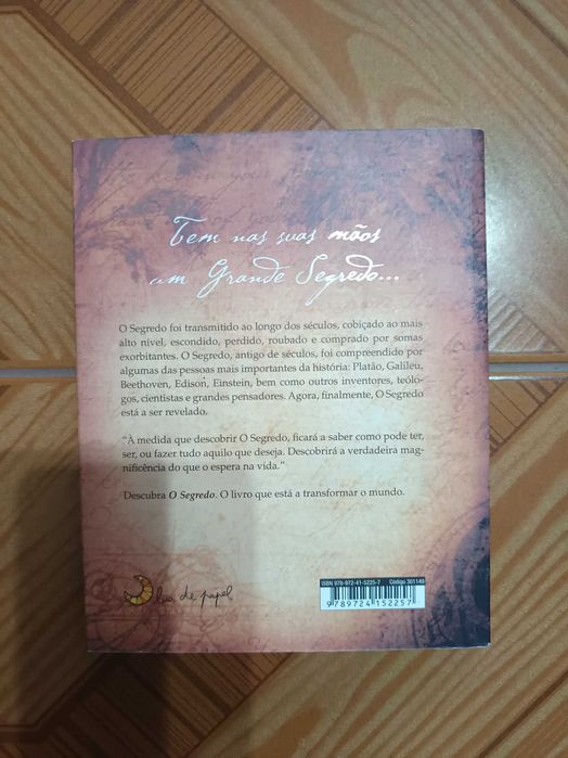 Livro " O Segredo" de Rhonda Byrne ,USADO BOM ESTADO.