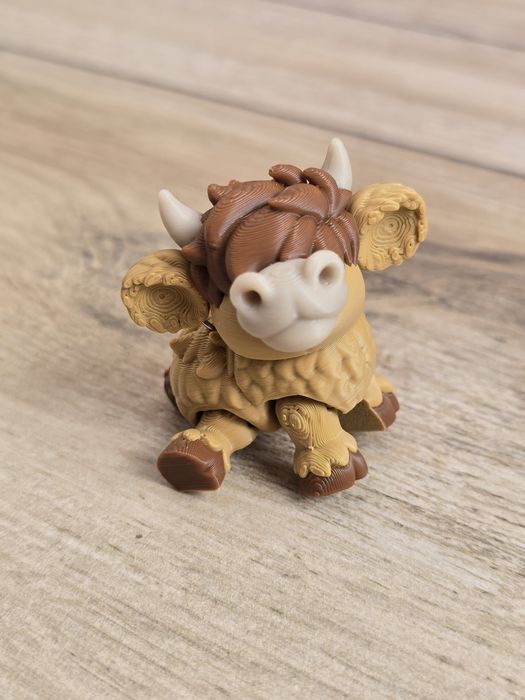 Breloczek z Uroczą Krową Highland 3D - Brelok Druk3d fidget Keychain