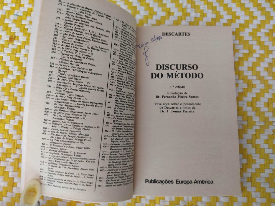 Discurso do método – 
Descartes