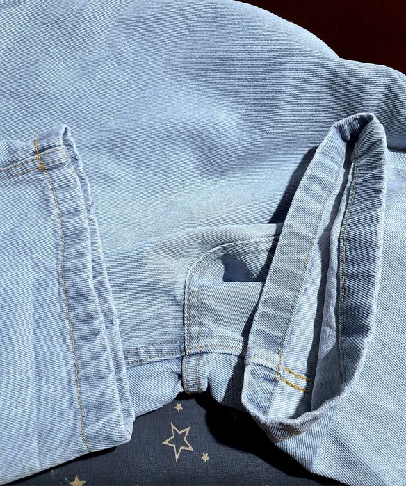 Ого-го какой размерчик мужские голубые джинсы батал, джинси блакитні