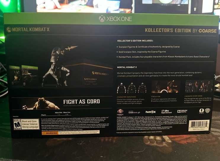 Mortal kombat X edycja kolekcjonerska COARSE