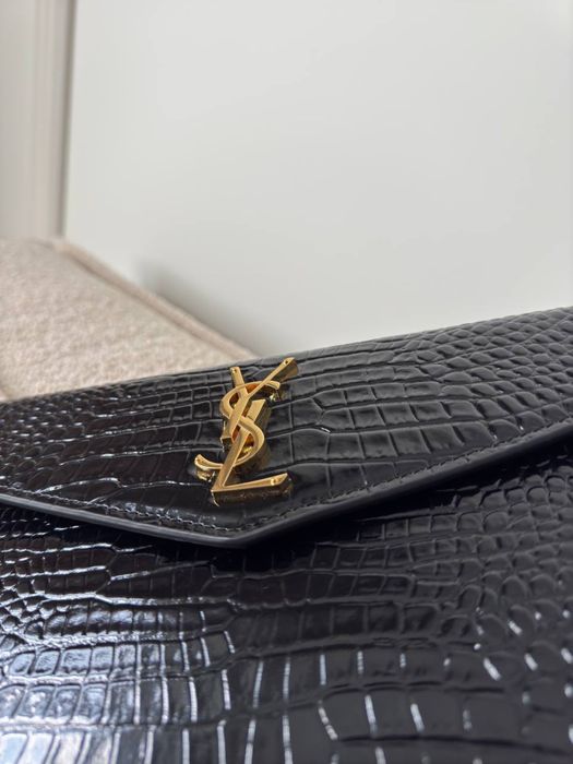 Сумка клатч YSL Yves Saint Laurent крокодил люкс