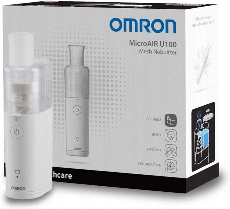 Inhalator membranowy Omron MicroAir U100 biały bateryjny ciągły
