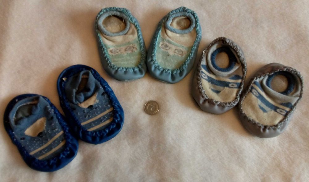 Papucie kapcie, 3 pary, 12,5 cm - 13,5 cm (Obuwie)