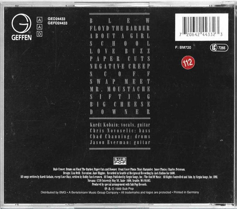 Nirvana - - - - - Bleach - - - - - CD