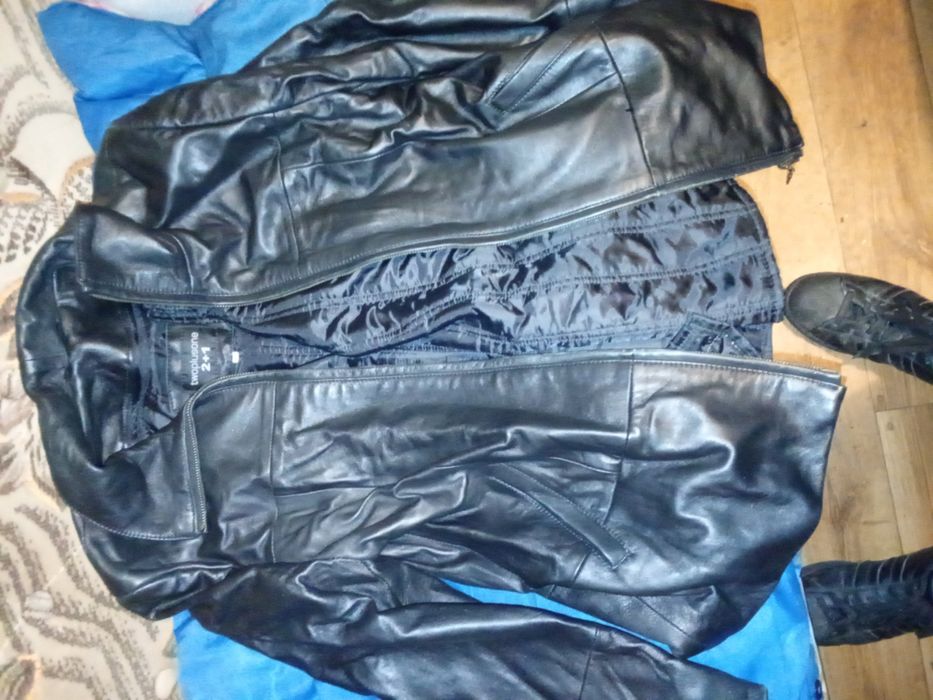 Komplet skórzany damski kurtka rozmiar s i spódnica rozm 40