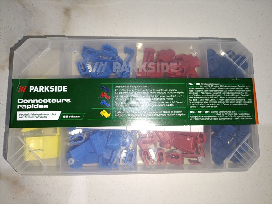 набір швидкозатискних з'єднувачів кабелю Parkside на 65 з'єднань