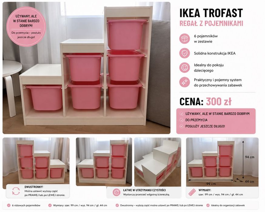 Regał z pojemnikami IKEA