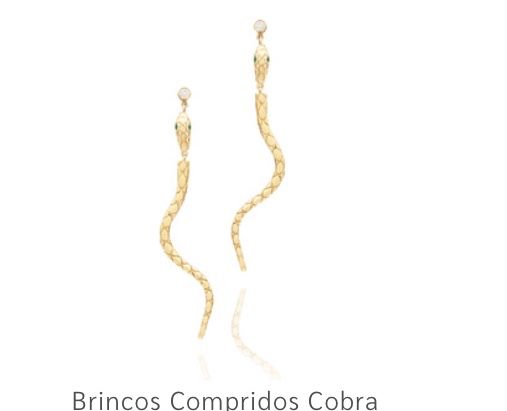 Brincos compridos cobra BmB