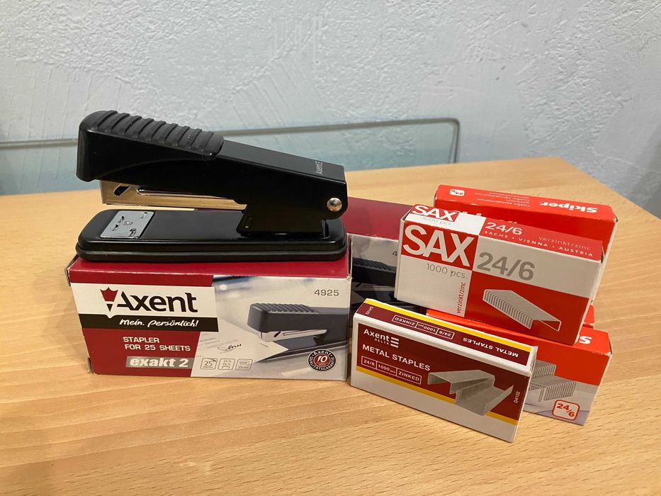 Степлер Axent 4925 Exakt-2 №24/6 со скобами