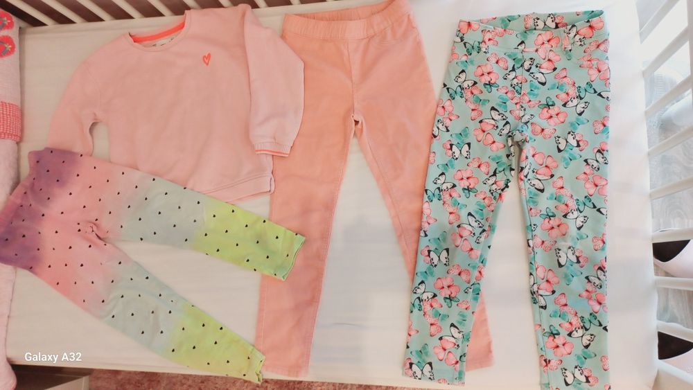 Mega zestaw h&m m&s 6-7 spodnie bluzki bluzy długi rękaw