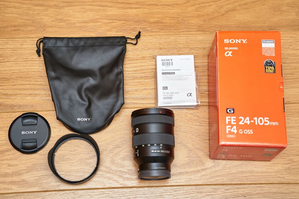 Sony E FE 24-105 mm F4 G OSS pełna klatka apsc + filtr uv