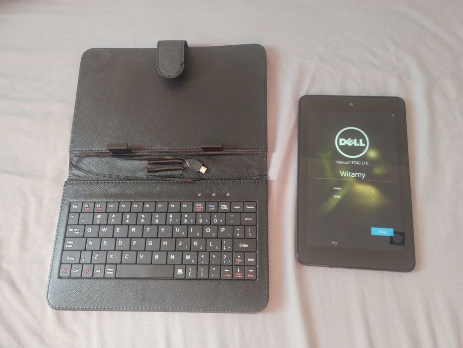 Tablet Dell venue7 3740 LTE stan dobry razem z klawiaturą