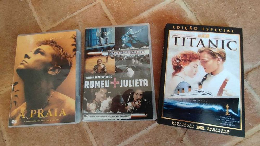 Pack Coleção Leonardo DiCaprio DVD - Titanic + A Praia + Romeu e Julieta