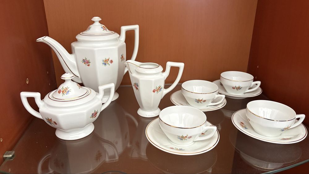 Serviço de Chá/Café Vista Alegre Vintage (Anos 40/60) - Antiguidade