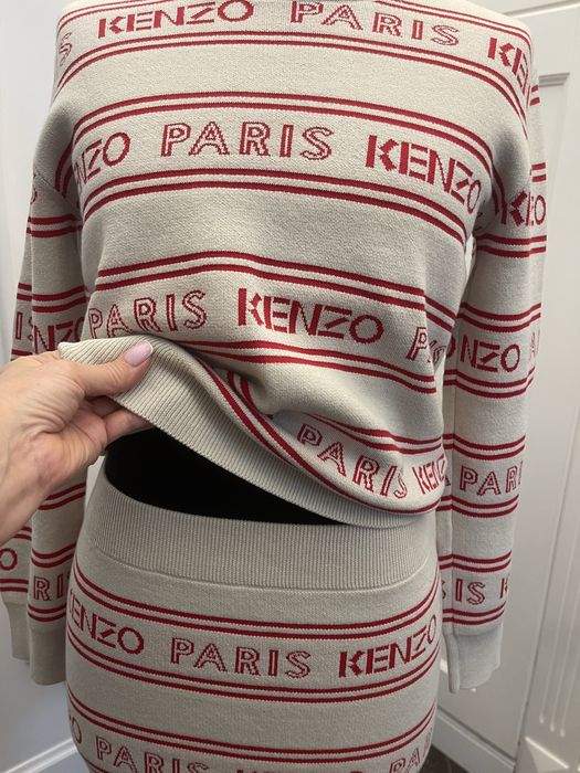 KENZO piękny sweter ze spódnicą, NOWY
