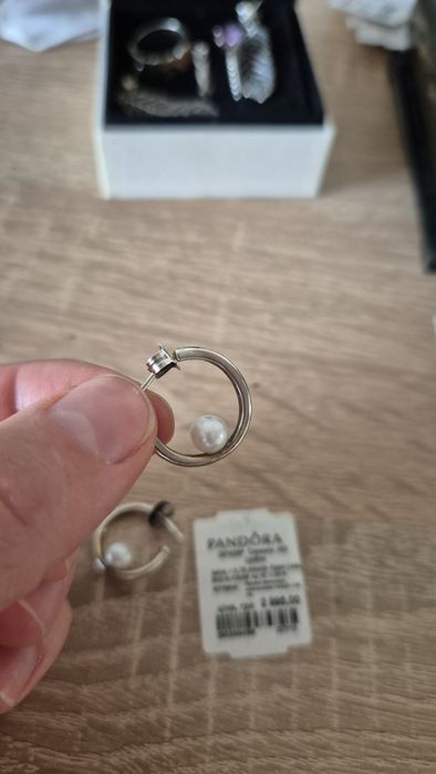PANDORA, сережки, срібло.