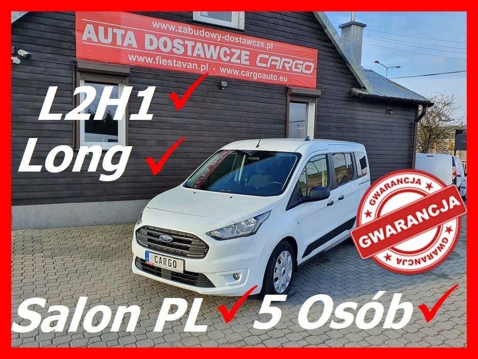 Ford Transit Connect 120KM! L2H1Max Long Doka 5 Osób Klima 2xDrzwi Boczne Salon PL