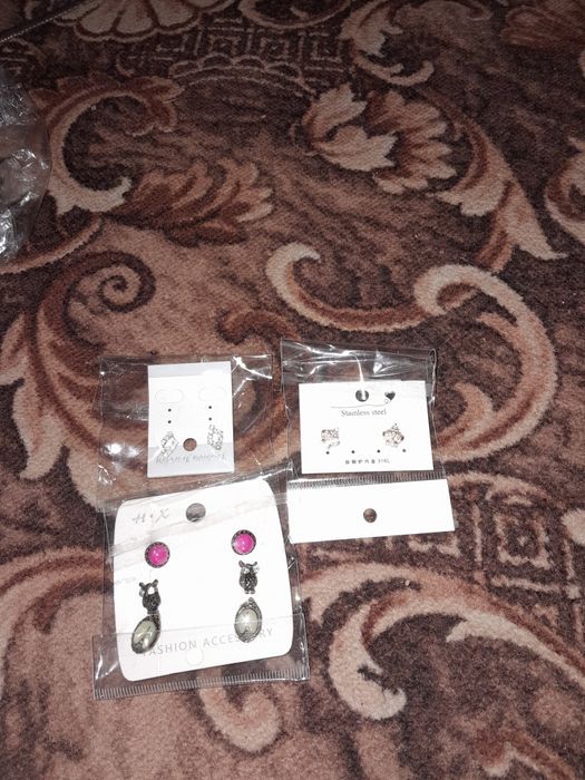 Лот сережок 5 пар