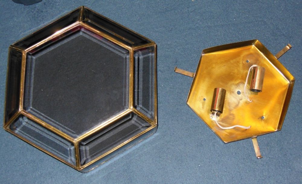 Candeeiro Hexagonal de vidro