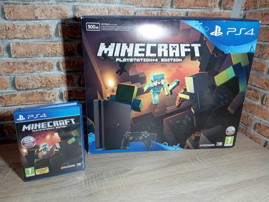 Pudełko konsola PS4 Slim Minecraft + Gra. PS4 PL
