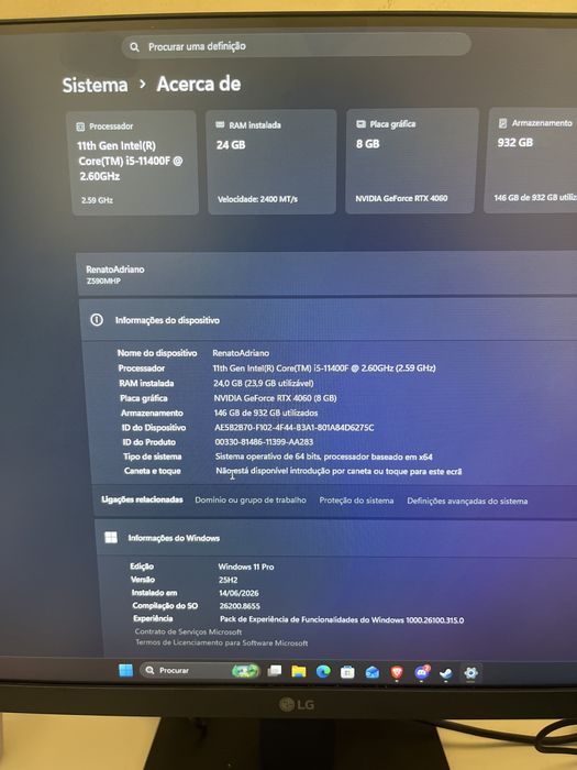 Pc gamer RTX 4060