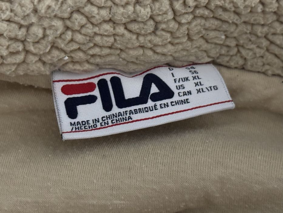 Kurtka polarowa Fila XL fleece teddy plus size modna viral