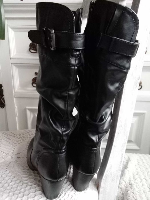 Buty PAVERS zimowe kozaki damskie ocieplane 37 czarne
