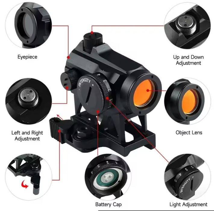 1x20 RDS-25 red dot sight optico