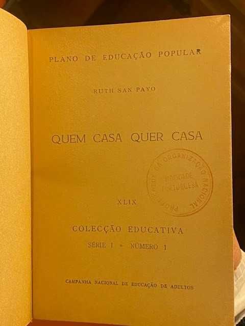 Livro Antigo – Quem Casa Quer Casa