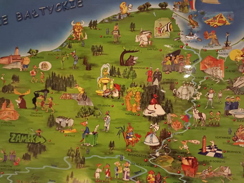 Mapa ścienna dla dzieci