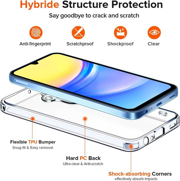 IVOLER pancrene etui do Samsung Galaxy A15 4G A15 5G 2x szkło
