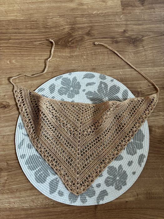 Bandana bawełniana beżowa