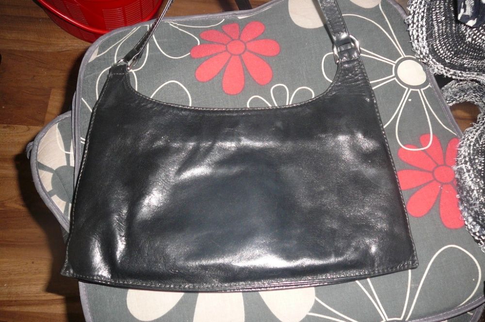 Torebka skórzana naturalna skóra - pasek parciany szeroki