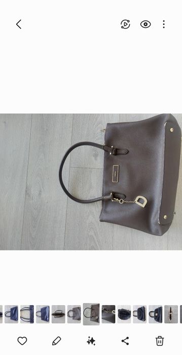 Mala DKNY verdadeira castanho