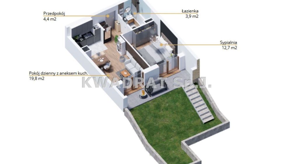 Mieszkanie 40m2 Z Ogródkiem Kępno/Chojęcin