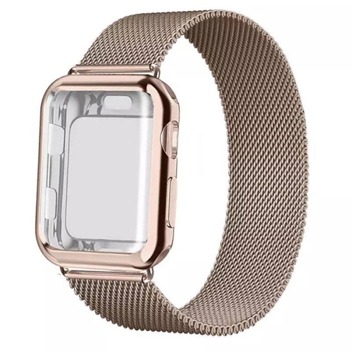 Ремешок Миланская петля+чехол для Apple Watch на все серии ремінець