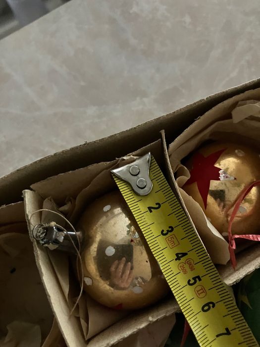 PRL bombki choinkowe szklane