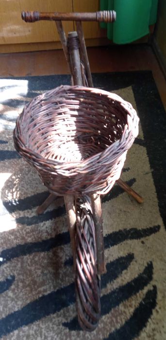 Rower wiklinowy kwietnik doniczka