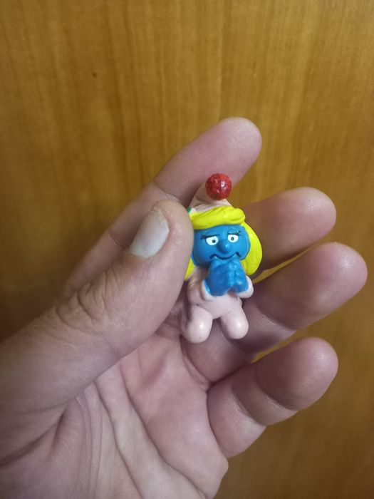 Rara figura smurfina coleção de natal
